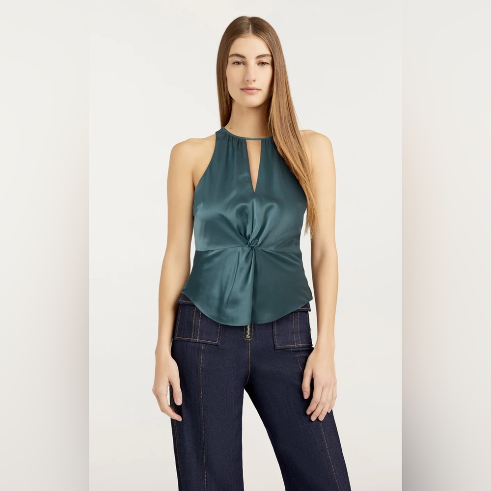 CINQ A SEPT green Amari top